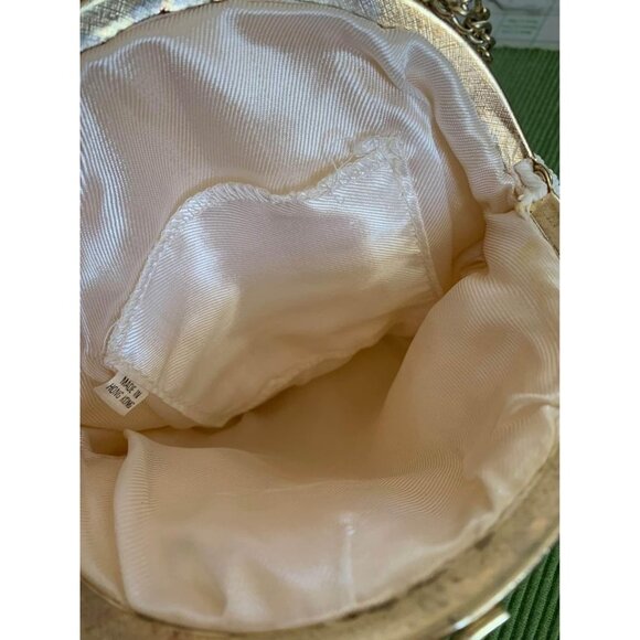 Vintage Ivory Beaded Purse with chain handle Made in Hong Kong - Picture 3 of 11